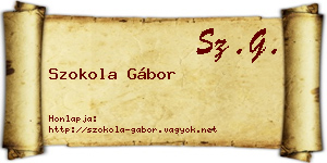 Szokola Gábor névjegykártya